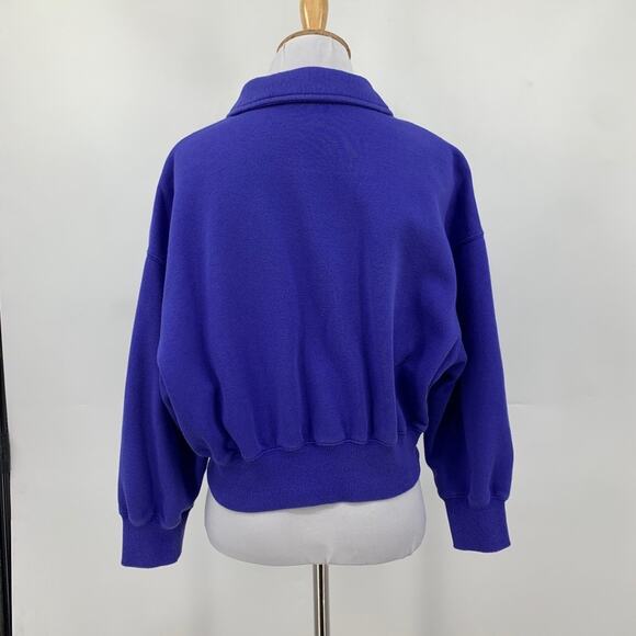 Nike Sweatshirt Womens XS Extra Small Violet Sportswear Phoenix Fleece Polo Crop - Picture 7 of 14